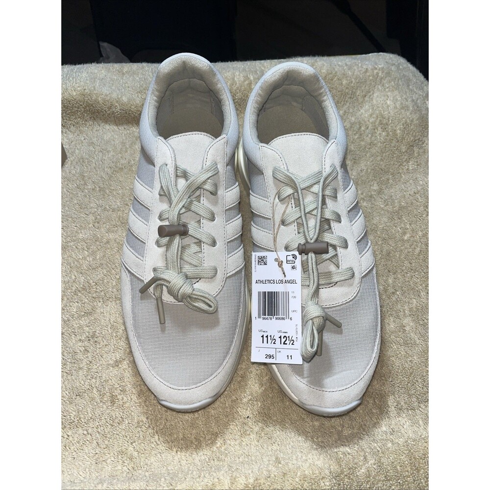 Size 11.5 - Fear of God Athletics x adidas Los Angeles Runner Sesame Cloud White - Picture 4 of 15